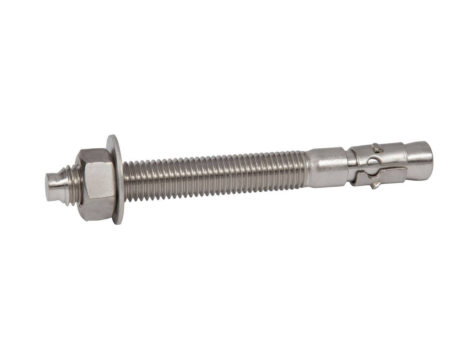 Expansion bolt pack of 50 3/8 x 3 3/4 stainless steel wedge anchor.